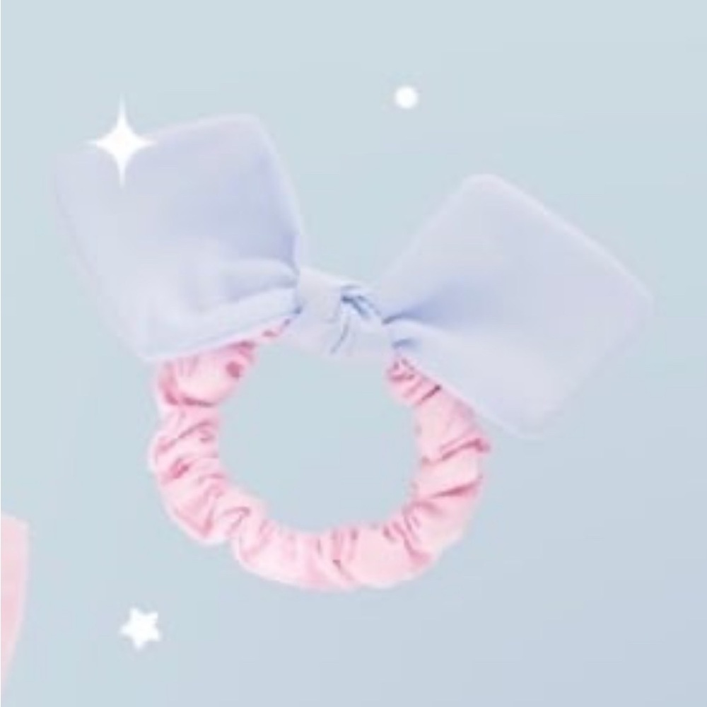 Stoney clover scrunchie hair tie coloblock blue pink new pastel ballerina